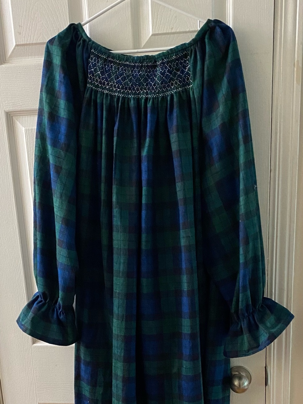 Smocked Flannel Nightgown